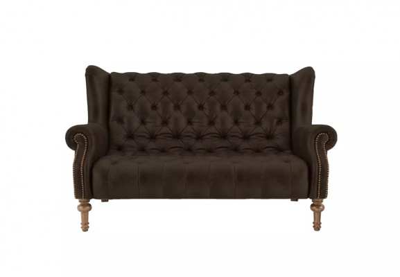 Chesterfield Sofa Couch Polster Doppelter Ohrensessel Leder Couchen  Polster 2er