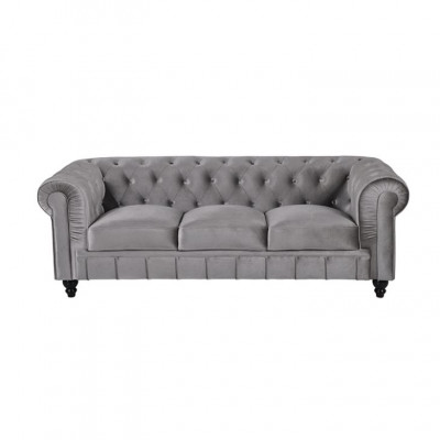 Chesterfield Sofa Couch Polster Stoff Leder Couchen  Polster Garnitur 3 Sitzers