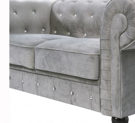 Chesterfield Sofa Couch Polster Stoff Leder Couchen Polster Garnitur 2 Sitzer