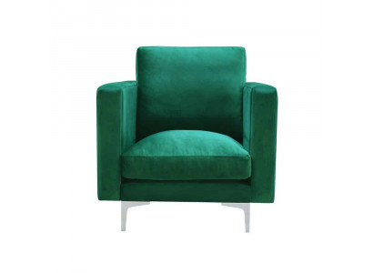 Sessel Stuhl 1x Esszimmer Fernseh Lounge Textil Sitz Grün Modern Polsterstuhl