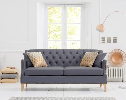 Couch Graue Chesterfield Büro Sofa Emfpangs Couchen Leder Textil Neu jvmoebel ®