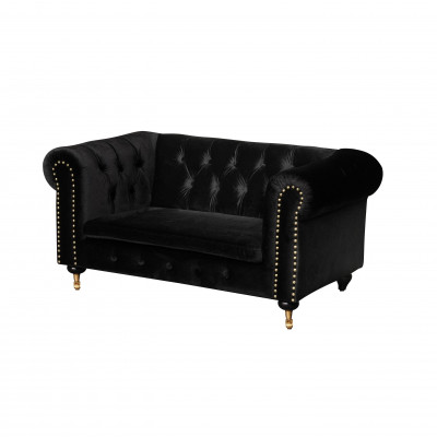 Chesterfield 2 Sitzers Klassische Luxus Barock Rokoko Sofa Textil Leder Couch