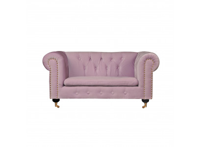 Pink Chesterfield Sofa Couch Polster Stoff Leder Couchen  Polster Garnitur Neu