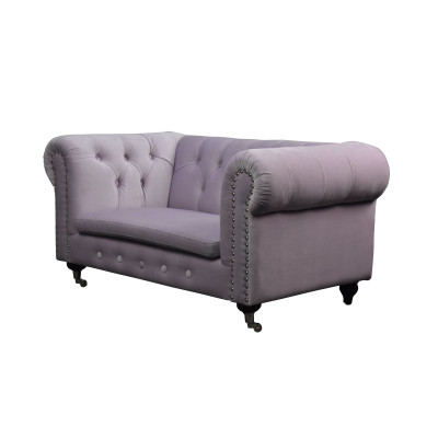 Chesterfield 2 Sitzers Klassische Luxus Barock Rokoko Sofa Textil Leder Couch