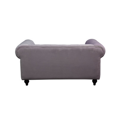 Chesterfield 2 Sitzers Klassische Luxus Barock Rokoko Sofa Textil Leder Couch