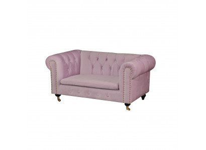 jvmoebel ®  Leder Sofa Couch - Design Polster Dreisitzer Couch Garnitur Rosa Neu
