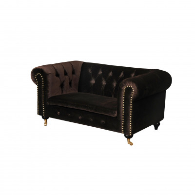 Chesterfield 2 Sitzers Klassische Luxus Barock Rokoko Sofa Textil Leder Couch