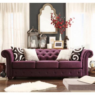 Leder Sofa Couch - Royal Grau Polster Dreisitzer Couch Garnitur Neu