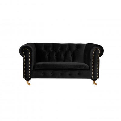 Chesterfield 2 Sitzer Klassische Luxus Barock Rokoko Sofa Textil Leder Couch