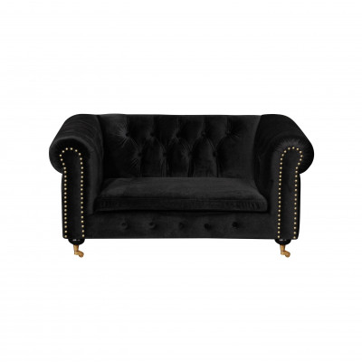 Chesterfield 2 Sitzer Klassische Luxus Barock Rokoko Sofa Textil Leder Couch