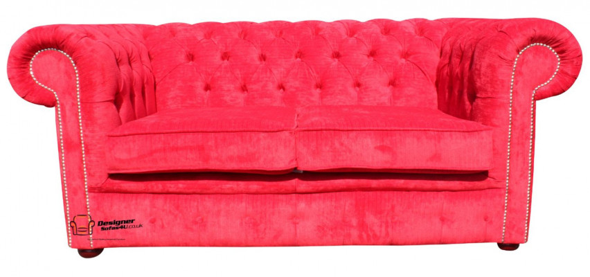 jvmoebel ®  Leder Sofa Couch - Design Polster Zweisitzer Couch Garnitur Rot Neu