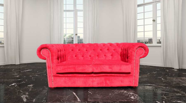 jvmoebel ®  Leder Sofa Couch - Design Polster Zweisitzer Couch Garnitur Rot Neu