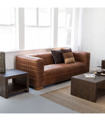 Chesterfield 3 Sitzers Luxus Raster Sofa Textil Leder Couch Designer Sofas Neu