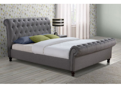 Klassisches Design Bett Polster Textil 140x200cm Betten  jvmoebel ® Chesterfield