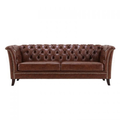Chesterfield Leder Polster Design Sofa Luxus Couch Klassische Sofa 2 Sitzer Neu
