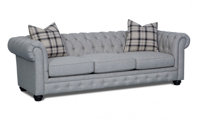 Chesterfield 3 Sitzer Sofa Stoffsofa Couch Polster Sitz Garnitur 3er Sofas Neu