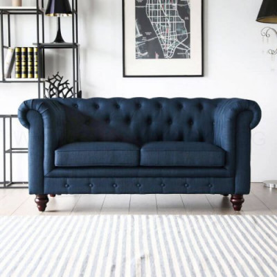 Englische Stil Möbel Chesterfield Zwei Sitzer Couch Pink Bunt Gelb Blau Sofa