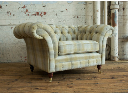 Chesterfield Sofa Couch Polster Garnitur 1,5 Sitzer Sofas Klassisch Einsitzer