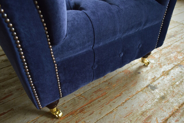 Sessel Design Couch Sofa Sitzer Samt Lounge Club Polster Luxus Ohren Sitz Relax