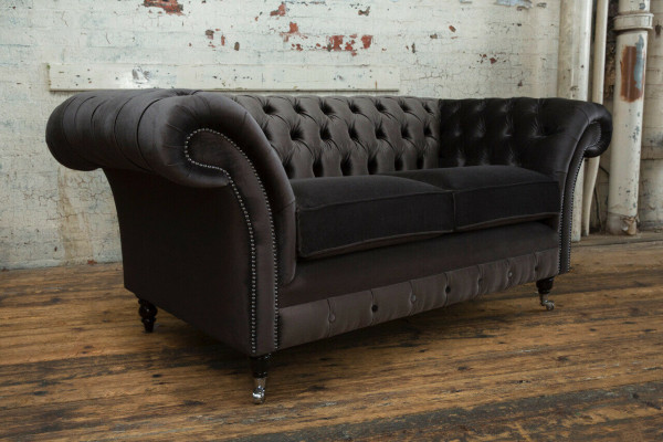 Chesterfield Sofa 2 Sitzer Polster Design Couchen Sofas Garnitur NEU Zweisitzer