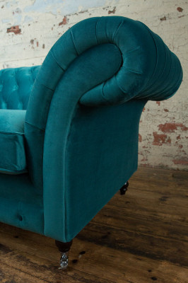 Chesterfield Sofa Couch Polster Garnitur 1,5 Sitzer Sofas Klassisch Einsitzer