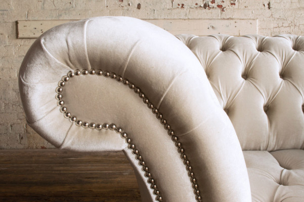 Chesterfield Sofa Couch Polster Garnitur 1,5 Sitzer Sofas Klassisch Einsitzer
