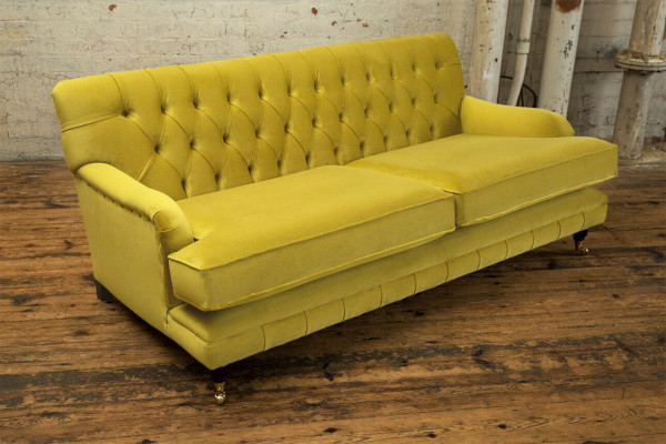 Chesterfield 3 Sitzer Design Sofa Couch Polster Sofas Couchen Textil dreisitzer