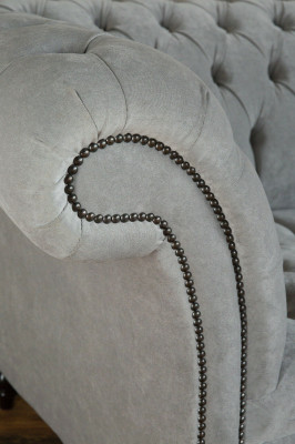 Sofa Chesterfield 2 Sitzer Couch Polster Sitz Textil Stoff Samt Couchen Sofas