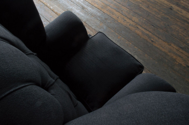 Sessel Couch Polster Designer Textil 1 Sitzer Couchen Polster Chesterfield Sitz