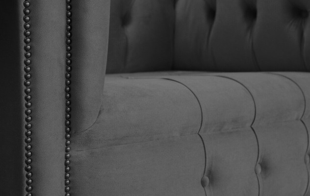 Sessel 1 Sitzer Chesterfield Textil Polster Sofas Design Luxus Couch Sofa Stoff