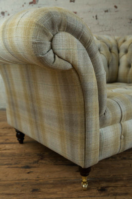 Chesterfield Sofa Couch Polster Garnitur 1,5 Sitzer Sofas Klassisch Einsitzer