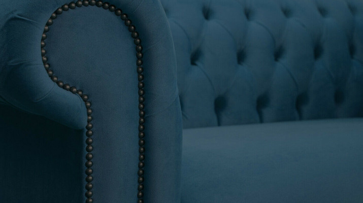 Design Polster Sitz Couch 2 Sitzer Garnitur Sofa Sofas Couchen Textil Stoff Grün