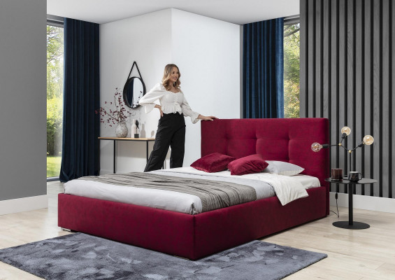 Bordaux 160x200 Bett Schlafzimmer Betten Textil Leder Hotel Luxus Polster Big