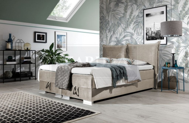 Boxspring Betten Bett Polster Kunstleder Designer Hotel Doppel Luxus Design Neu