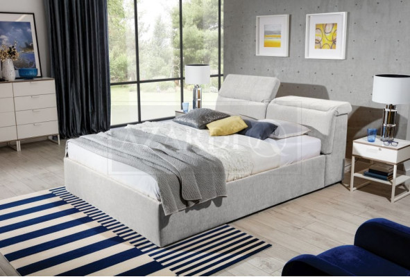 Weißes 180x200 Bett Schlafzimmer Betten Textil Leder Hotel Luxus Polster Big