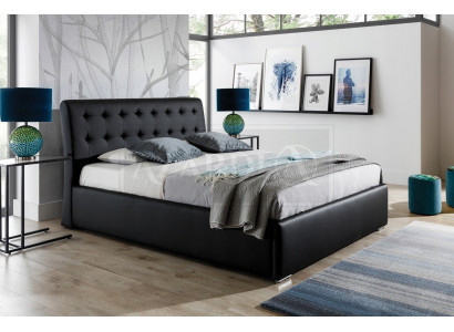 Klassisches Luxus Betten Polster Leder Textil Hochwertiges Schlafzimmer Bett Neu