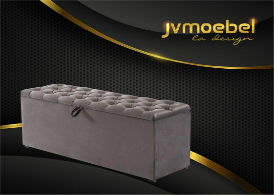 Chesterfield Sitzbank Modern Desing Ottomane Sitzhocker Zweisitzer Textil Neu