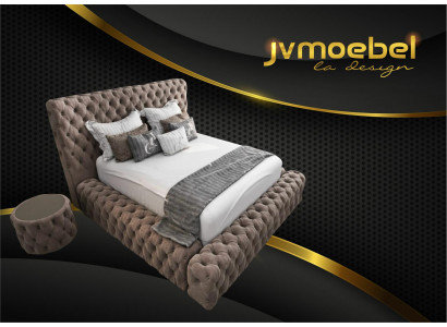 Bett 2x Nachttisch 3 tlg. Schlafzimmer Set Design Möbel Modern Luxus Betten Neu
