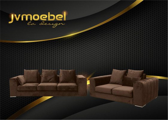 Sofagarnitur Big Set 32 Sitzer Textil Sofa Couch Wohnzimmer Garnitur Design Neu