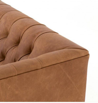 Chesterfield Sofa Dreisitzer Braun xxl big Möbel Leder Wohnzimmer Modern Neu