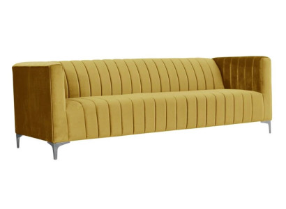 Sofa Gelbe Polster Dreisitzer Gelb Stoff Wohnzimmer Design Couchen Polster Sofas