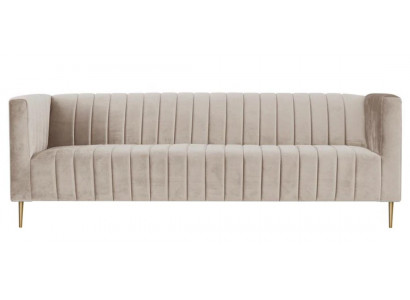 Italienische Möbel  Wohnzimmer Sofa Design Couchen Braun Stil Stoff Samt Textil