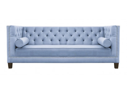 Hellblau Dreisitzer Stoff Wohnzimmer Design Couchen Sofa Sofas Chesterfield Neu