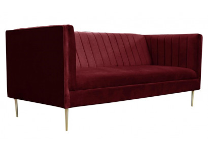 Bordaux rot Luxus Couch Polster sofa burgund zweisitzer sofas couchen wohnzimmer