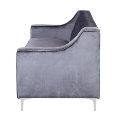Silber Dreisitzer Chesterfield Modern Design Couchen Stoff Sofa Sofas Möbel Neu