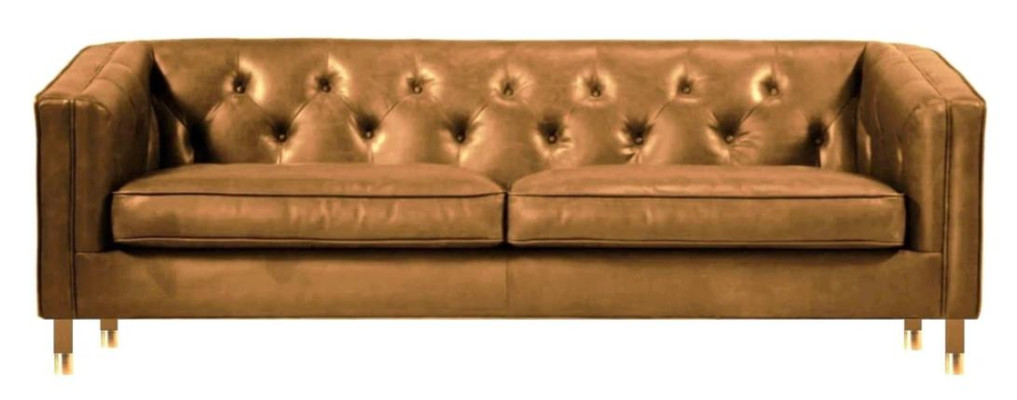 Schwarz Chesterfield Dreisitzer Modern Design Leder Sofa xxl big Möbel 230cm Neu