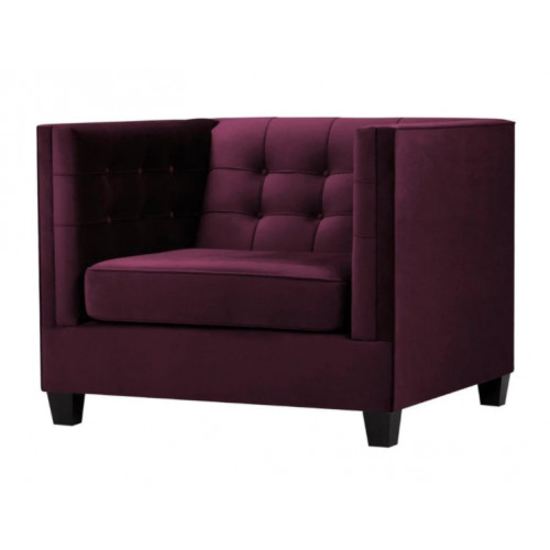 Sessel Chesterfield Textil Stoff Violett Kreative Möbel Neu Wohnzimmer Modern
