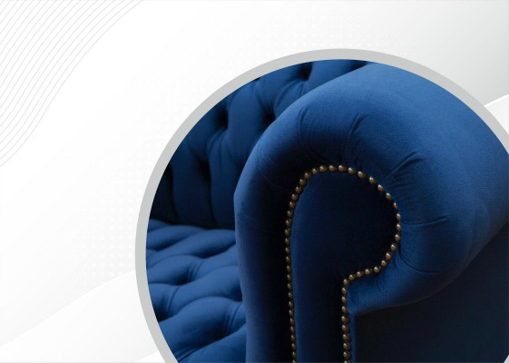 Klassische Textil Couch - Samt Chesterfield Stoff Sofa 2 Sitzer Neu jvmoebel ®
