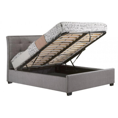 Chesterfield Design Polster Englisches Bett Doppelbett Grau Betten 160/180x200