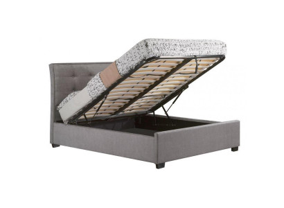 Chesterfield Design Polster Englisches Bett Doppelbett Grau Betten 160/180x200